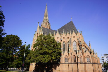 Fototapeta na wymiar The Christ Church in Hanover was built in 1859-1864. Germany