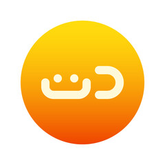 Illustration vector graphic icon of Tunisia Dinar currency. Gradient Style Icon. Vector illustration isolated on white background. Perfect for website or application design.