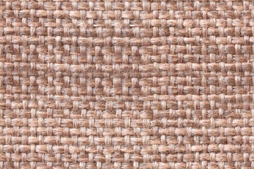 Beige linen rough brown fabrick seamless texture macro.