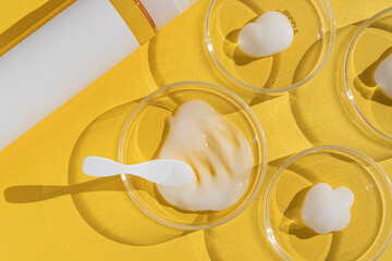 cream in a glass bowl