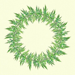 Obraz premium Leaves on a watercolor background. Seamless patterns. Abstract decorative composition. Use printed materials, signs, items, websites, maps, posters, postcards, packaging.