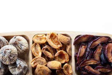 Healthy food .. Dried fruits, dried figs, dried plum, dried apricots