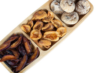 Healthy food .. Dried fruits, dried figs, dried plum, dried apricots