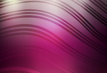 Dark Pink vector texture with bent lines.