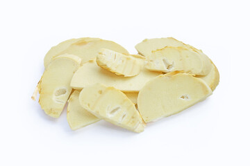 Bamboo shoots on white background