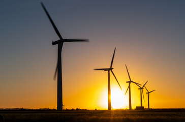 Wind turbine energy generators on wind farm