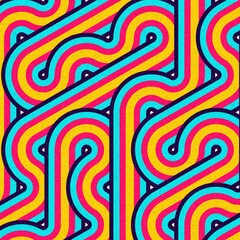 Colour Hexagon Tile Connection art background design illustration