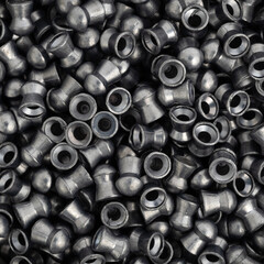Macro view of air gun pellets