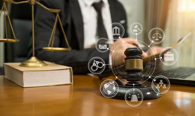 justice and law concept.Male judge Consultation and legal concepts, lawyers, 