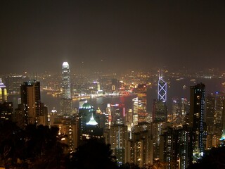 Obraz premium HK city skyline at night