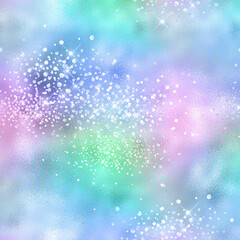 Bright Gradient Holographic Foil with Sparkles and Glitter