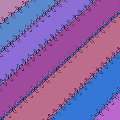 Multicolored Stitching Patterned Background, Texture and, Stationery.
