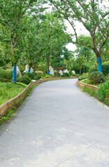 A path in a park in Chengdu, Sichuan, China