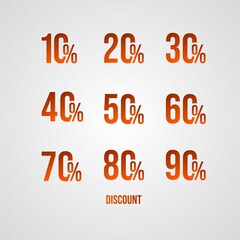 Discount Percent template for different discounts like 10 percent or 50 percent