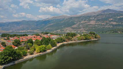 Aerial drone photo of iconic castle and ancinet citadel of Ioannina featuring Byzantine Museum, Its...