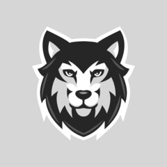 wolf logo mascot template