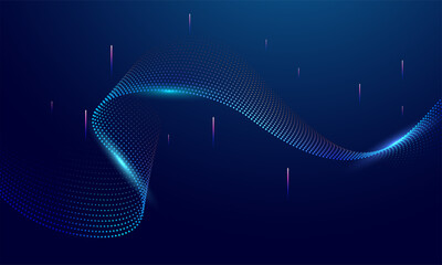 Abstract wave lines dynamic flowing colorful light