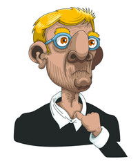 homme à lunette gèné