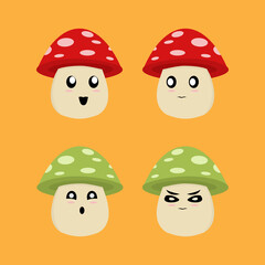 mushroom logo mascot template
