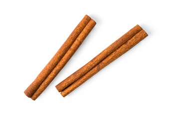 cinnamon stick spice isolated on white background with clipping path.