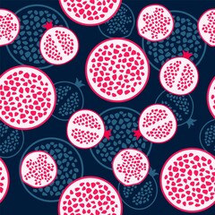 vector seamless pomegranate pattern