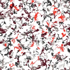 Decorative black, grey and red texture. Seamless pattern. Vintage background.
