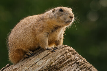 Black-tailed prairie dog on the guard