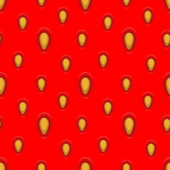 ripe strawberries. berry pits. glossy red surface. seamless pattern. abstract background. vector ornament.