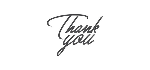 Fototapeta premium Thank You Hand drawn lettering. Calligraphy. Handwritten style inscription.