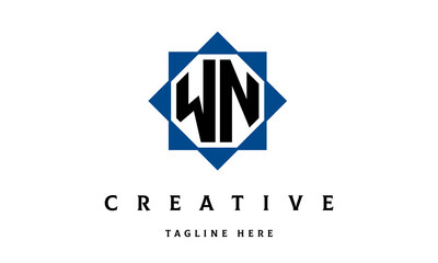 WN double square latter logo vector