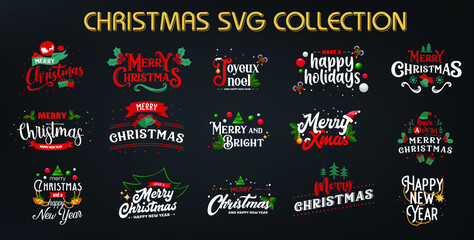 Naklejka premium Christmas SVG Bundle , Christmas cut file Bundle, Christmas cut file quotes Christmas SVG Bundle | Christmas Cut Files for Cutting Machines like Cricut and Silhouette