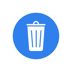The delete icon or trashcan icon. Dustbin symbol. Flat Vector illustration