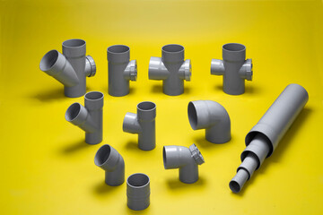 UPVC  CPVC Fittings for polypropylene pipes. Elements for pipelines. plastic piping elements. They...