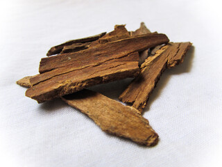 cinnamon sticks isolated on white