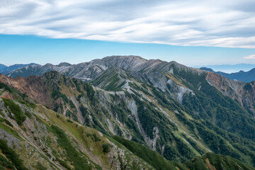 美しい稜線と青空