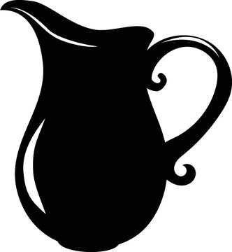 recommend clip art: Vector silhouette of a jug. Vector silhouette of a  pitcher.