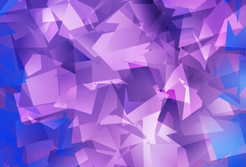 Light Purple vector polygonal template.