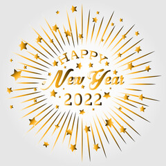 happy new year 2021 gold logo vector illustration design