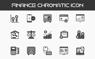 Finance and Bussines Chromatic Icon