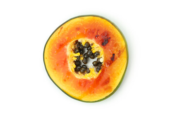 Tasty grilled papaya isolated on white background