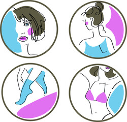 illustration of a woman, beauty and style