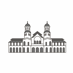 lawang sewu historical building vector design