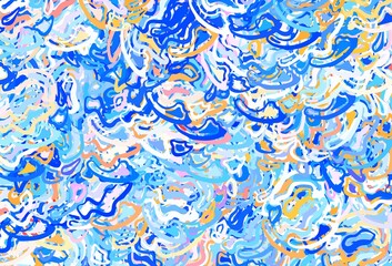 Light Blue, Red vector template with chaotic shapes.