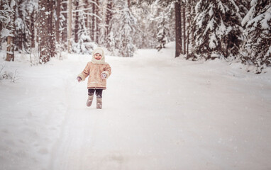 person walking in the snow