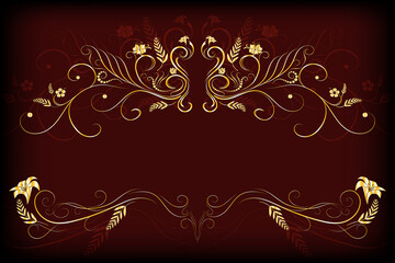 Endless ornamental border for ribbons, fabric, wrapping, wallpaper, tape.