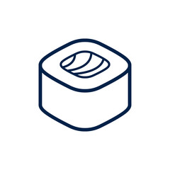 Sushi icon logo template isolated on white background.