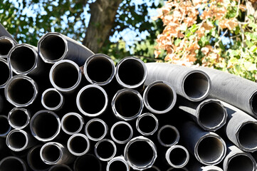 Stacked PVC pipe