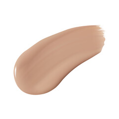 Foundation cream texture, liquid cosmetic smear. Cosmetic base stroke Facial blush tone, beige paint swatch. Fluid gel splash, realistic decoration, face skin lotion product