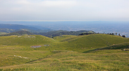 Green hills near Bassano del Grappa Town in Northern Italy