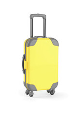 Toy travel suitcase isolated on white background